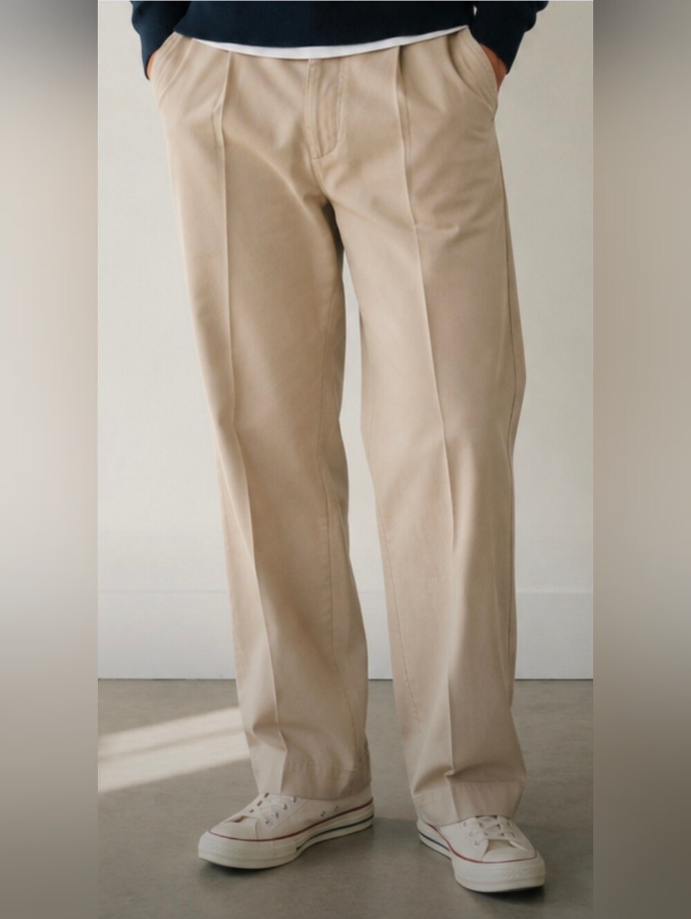Jos. A. Bank VIP Men's Khaki Chino Pants 35x29 100% Cotton Tan Flat Front